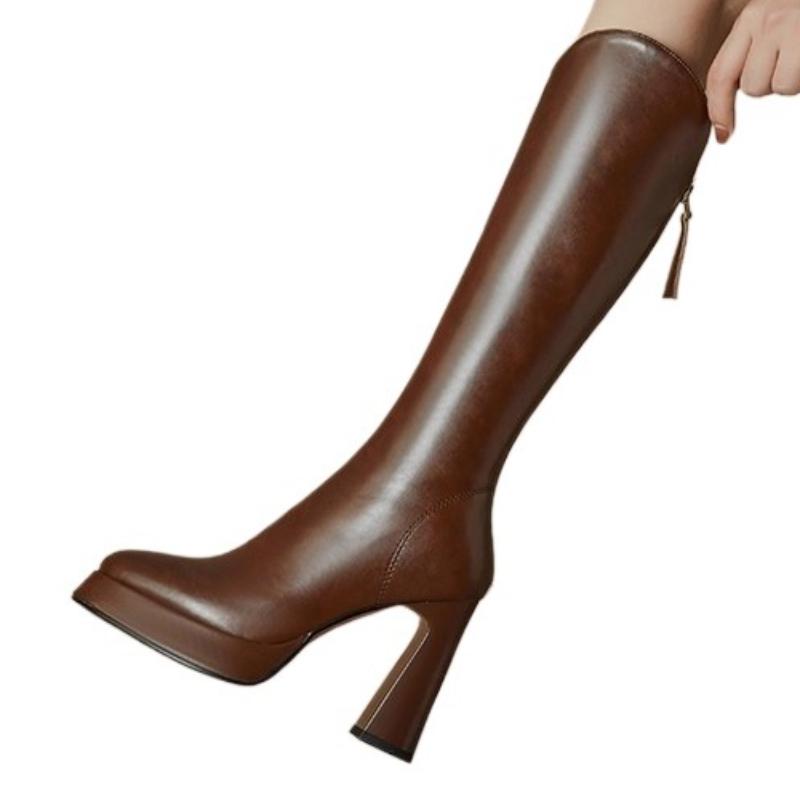 Fashion Women High Boots Sexy Platform High Heels Shoes 2025 Designer New Winter Chelsea Fashion Boots Dress Party Pumps Mujer Botas