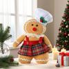 Festive Plush Fabric Couple Doll Decoration for Christmas Soft Material Ornament for Holiday Table and Office Desktop Display