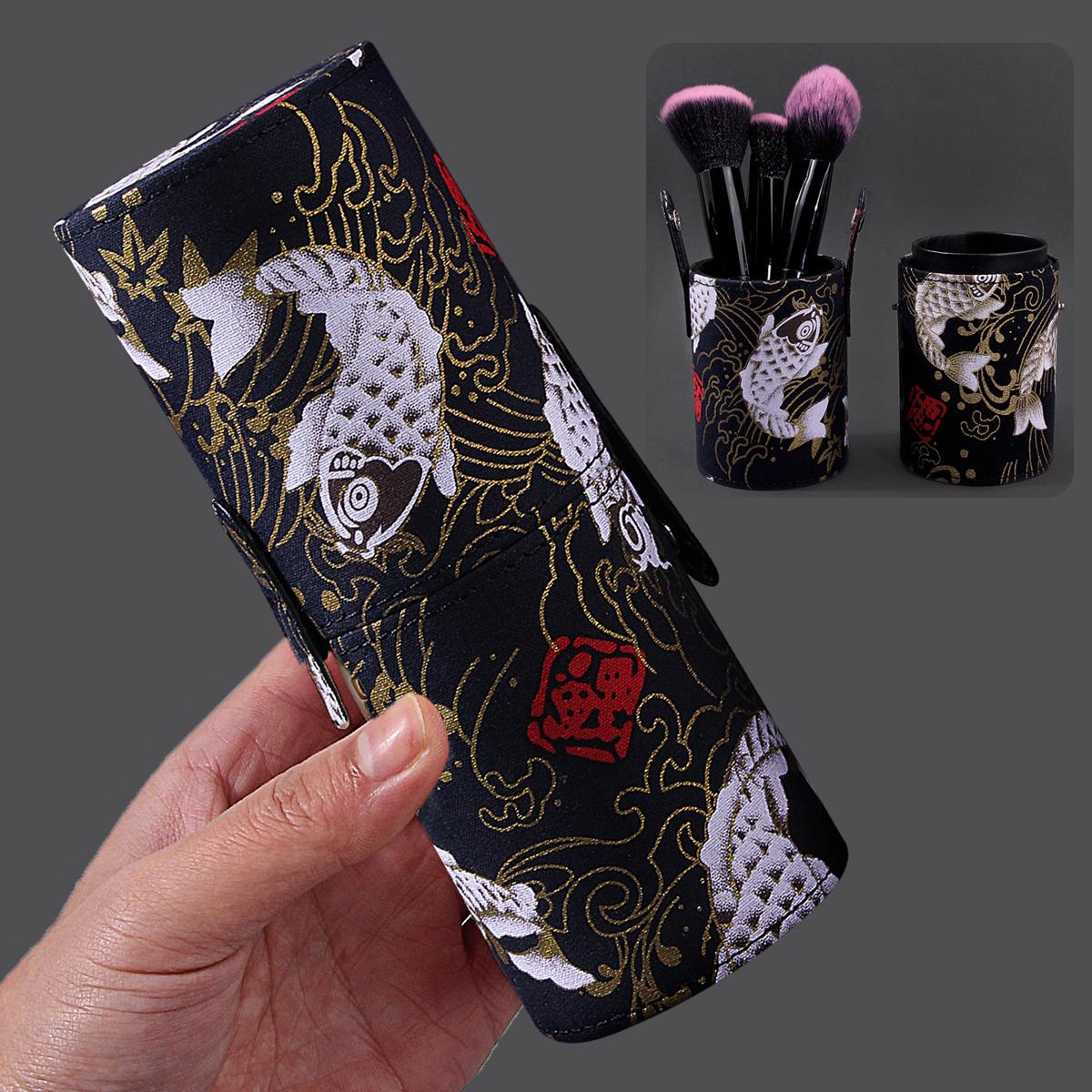 

Удачи кои Рыба Ведро для хранения кистей для макияжа, Настольный ящик для хранения помад и карандашей для бровей, Подставка-органайзер для теней для век чёрный