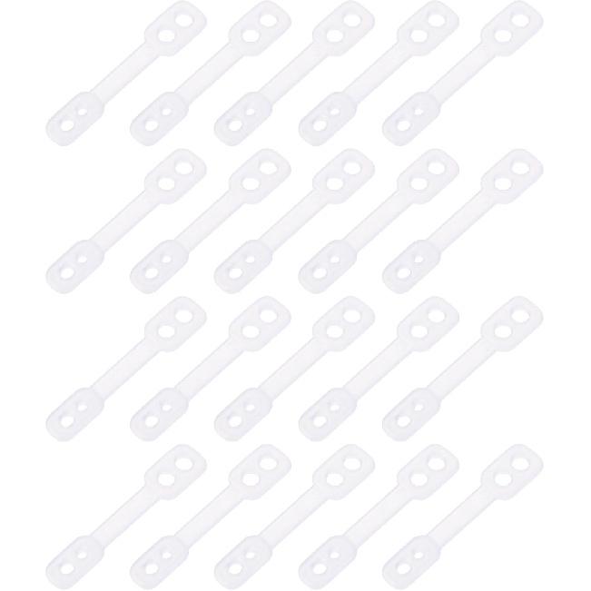 uxcell 40Pcs Clothes Hanger Windproof Plastic Strip Hook, Anti-Slip Off Windproof Fixed Buckle, Anti-Drop Strips Hanger Fixation for Outdoor Indoor