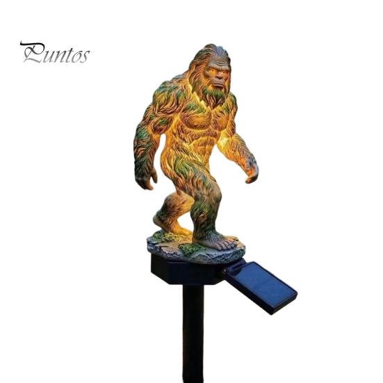 Fantasy Dragon Light Solar Garden Light, Outdoor Sasquatch Statue Lamp, Unique Ornament Creature Sculpture, Pathway for Yard Lawn Decor Decorative