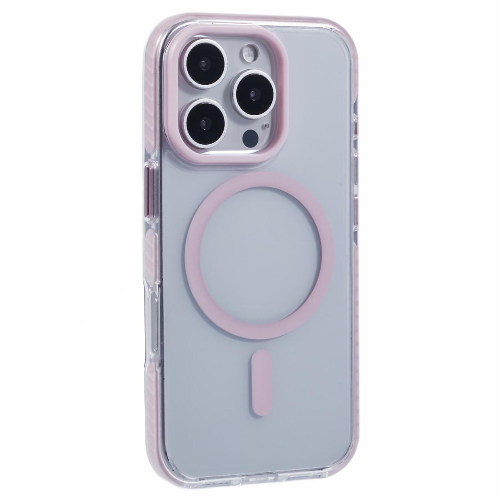 For iPhone 16 Pro Clear Case Compatible with MagSafe TPU+PC Back Cover F