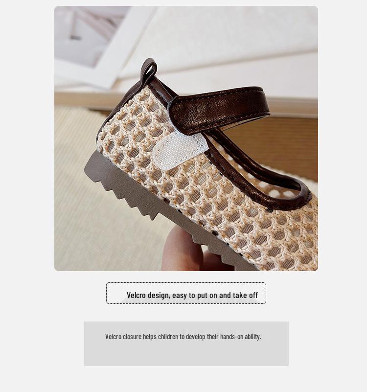 2026 Summer Girls' Breathable Princess Sandals - Soft Sole Casual Fashion.