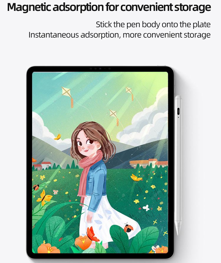 Stylet pour iPad 9ème 10ème Génération Charge Rapide Stylo Apple iPad pour Modèles 2018-2024 iPad Pro 10ème/9ème/8ème/7ème/6ème Génération