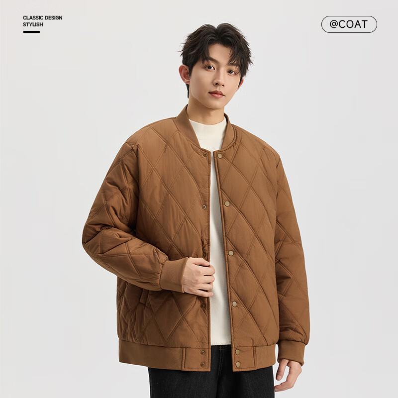 Mark Fairwhale Men's Padded Baseball Collar Winter Jacket