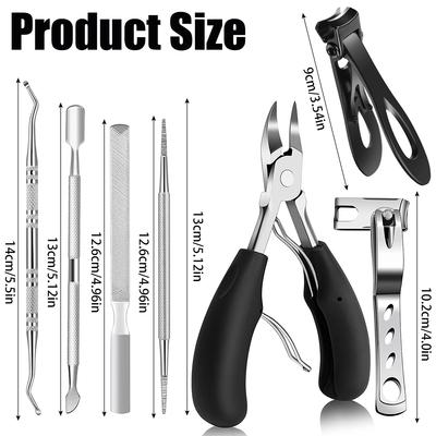 Toenail Clippers Nail Cutters Professional Pedicure Paronychia Tools Manicure Sets Stainless Steel Sharp Curved Blade Big Pliers