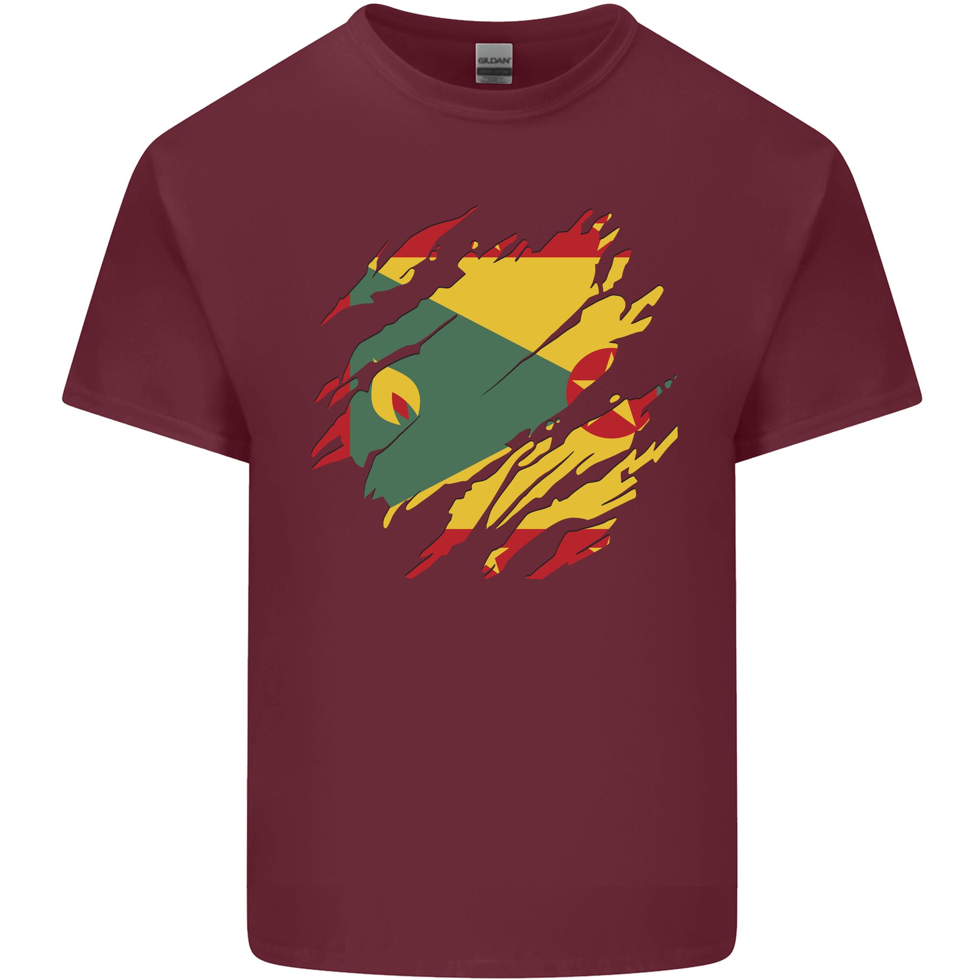 Torn Grenada Flag Grenadians Day Football Unisexs Light Cotton Tshirt S