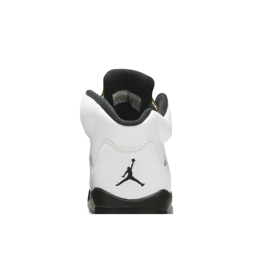 Air Jordan 5 Retro Grade School 'Olympic' (Unisex) Scarpe da Basket per Bambini Bianco / Nero-Oro Metallico Moneta 440888 133