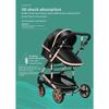 Poussette 3 en 1 Bébé Combinée Siège-Auto Nacelle Trio Réversible Réglable Haute Qualité Roues increvables Canne khaki