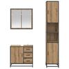 Bathroom Furniture Set with Shelf 3 pcs Artisan Oak Wood Based Material