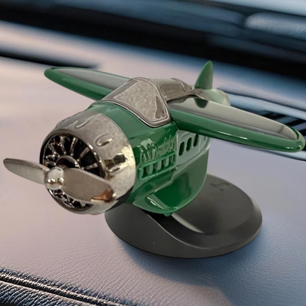 Solar Energy Powered Rotating Propeller Fighter Car Dashboard Ornament