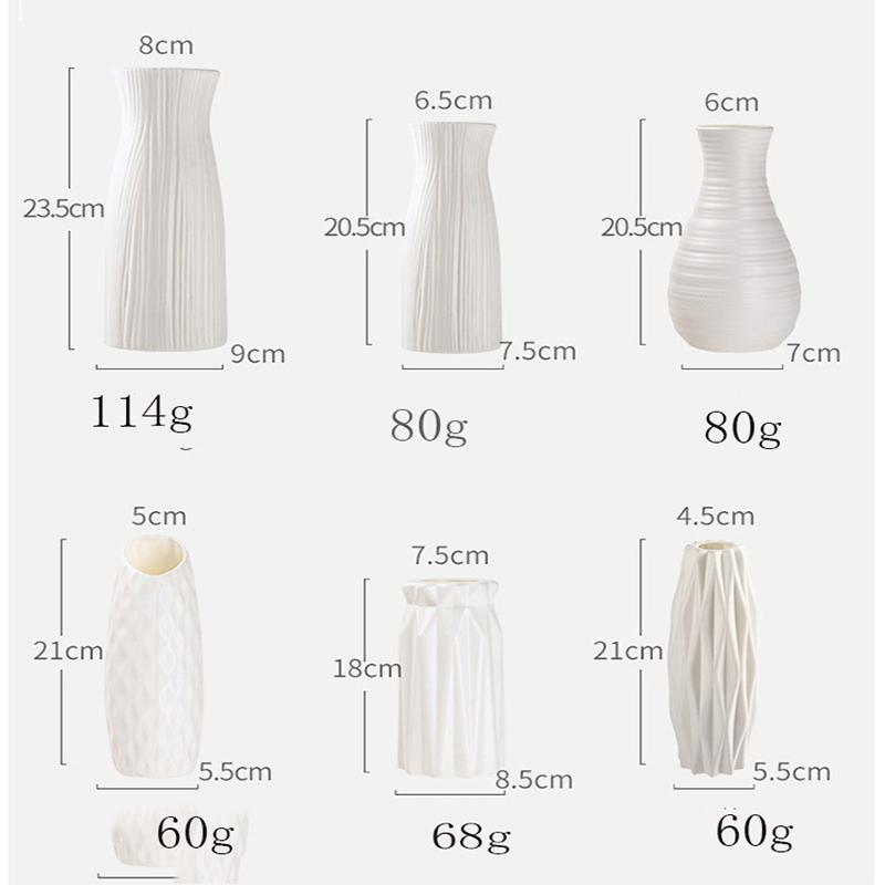 Vase, 1 Stück, Kunststoff, sturzfest, Dekoration, frisch, für Wohnzimmer, Schlafzimmer, Schreibtisch, Heimdekoration, Hotel, Restaurant