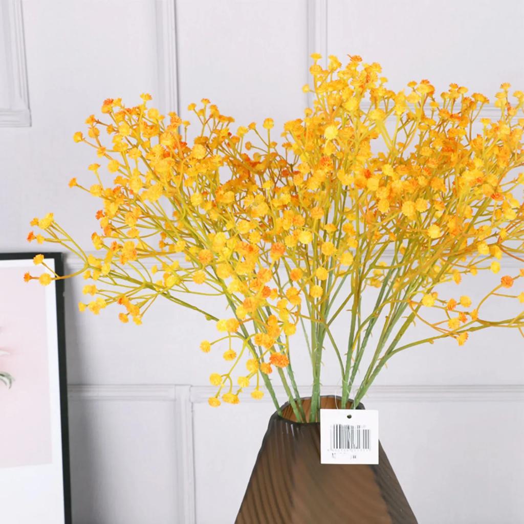 Babys Breath Artificial Flower 3 Branch Plastic Fake Gypsophila For Wedding Home Decor