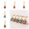 Shiny Rhinestones Turtle Keychain Mini Rhinestones Turtle Pendant  Car Key Ring
