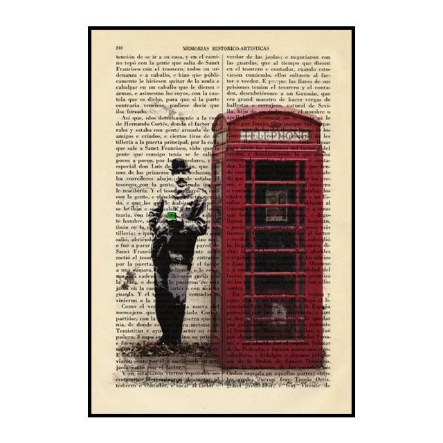 Banksy Balloon Girl Graffiti Poster Disappearing Five Rings Mural Retro Decorative Paintings Wall Art Prints Modern Home Decor