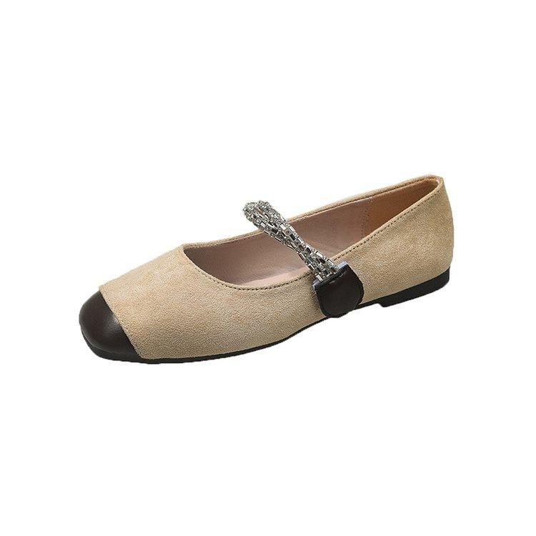 Xiaoxiangfeng Korean Version Temperament Mary Jane Shoes Women's Shoes Spring and Summer French Retro Soft-soled Single Shoes Black Shoes Loafers