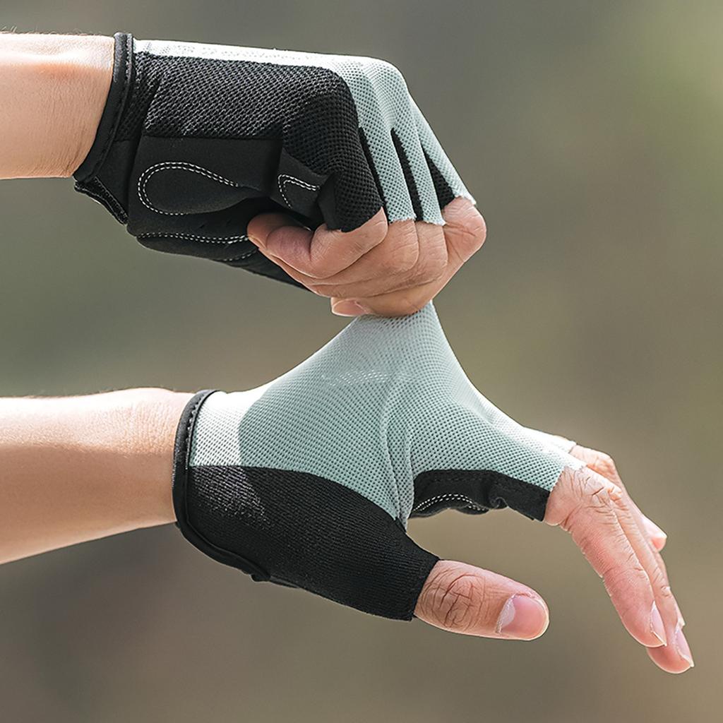 Fingerless cycling gloves size XL - gray