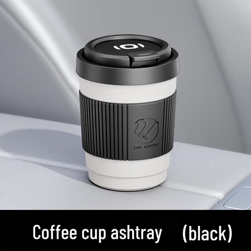 Qiyuan Q05 Car Ashtray - A05 Alloy Coffee Cup, A07 Flame Retardant, A06 Multifunctional Design