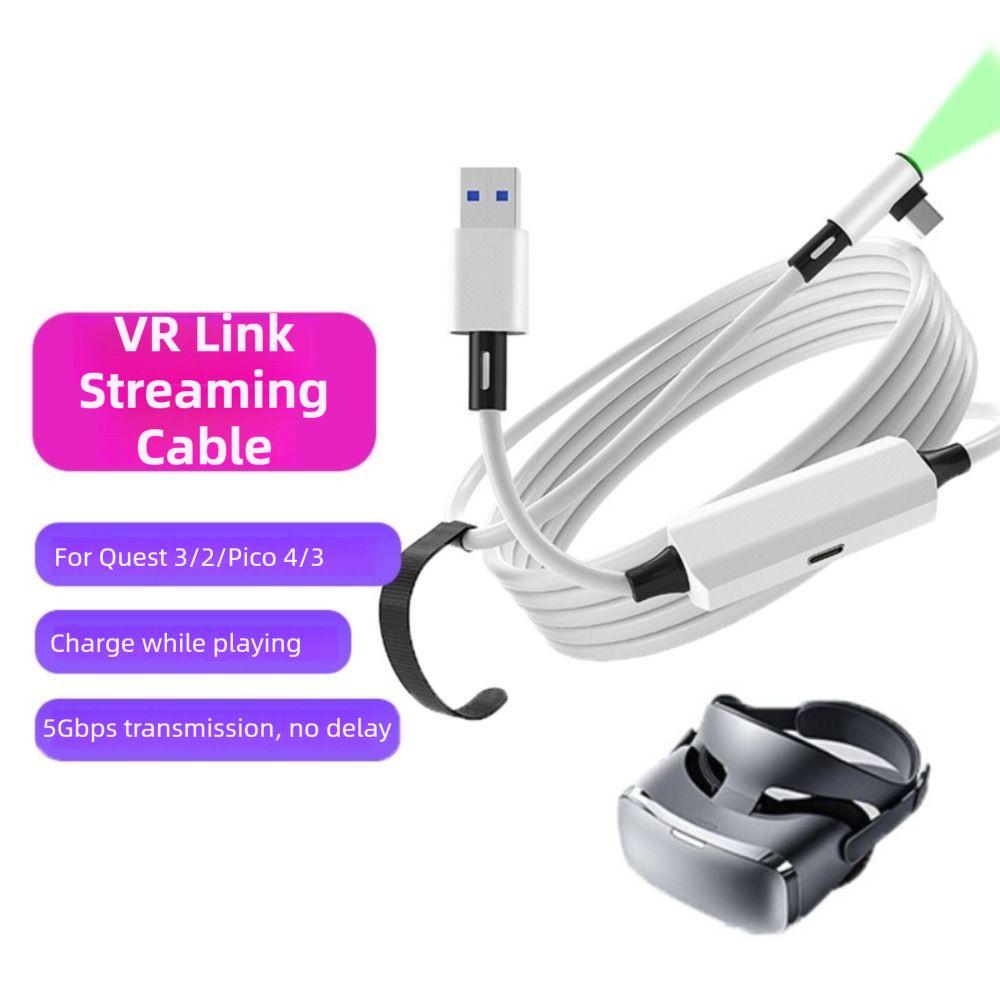 Charging While Playing Data Transfer Cable Charging Cable for Meta Quest 3/3S/Pico 4 Ultra