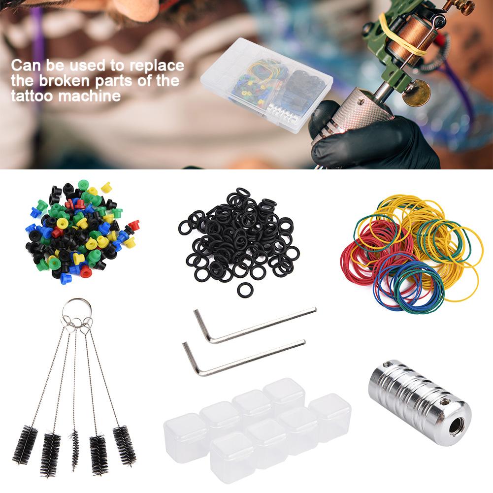 Professional Rubber Bands Tattoo Handle Cleaning Brush Tools Set Tattoo Accessories