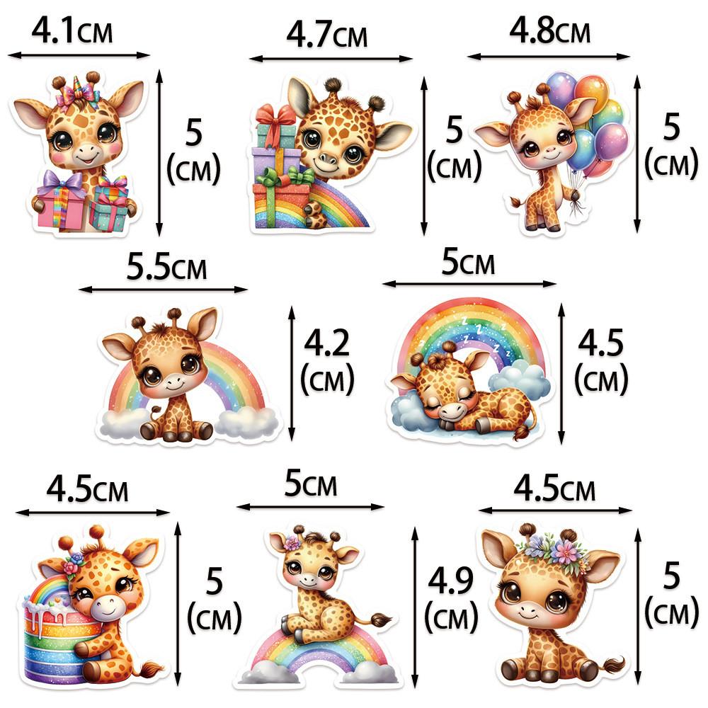 Animal Card Theme Insertion Plugin Decor With Giraffe And Rainbow For Birthday