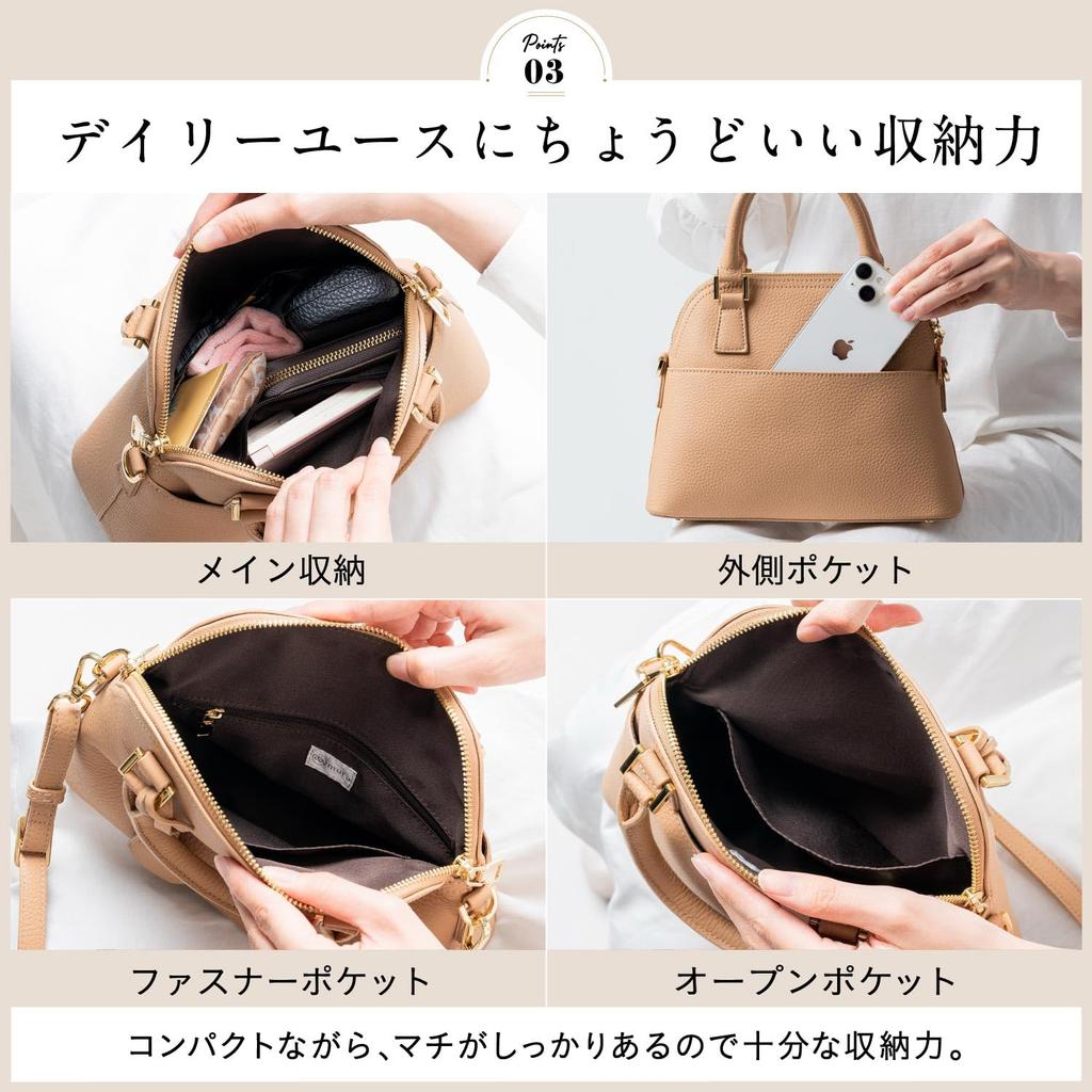 Mura Shrink Leather Mini Tote Genuine Gray Women's Bag, Leather,