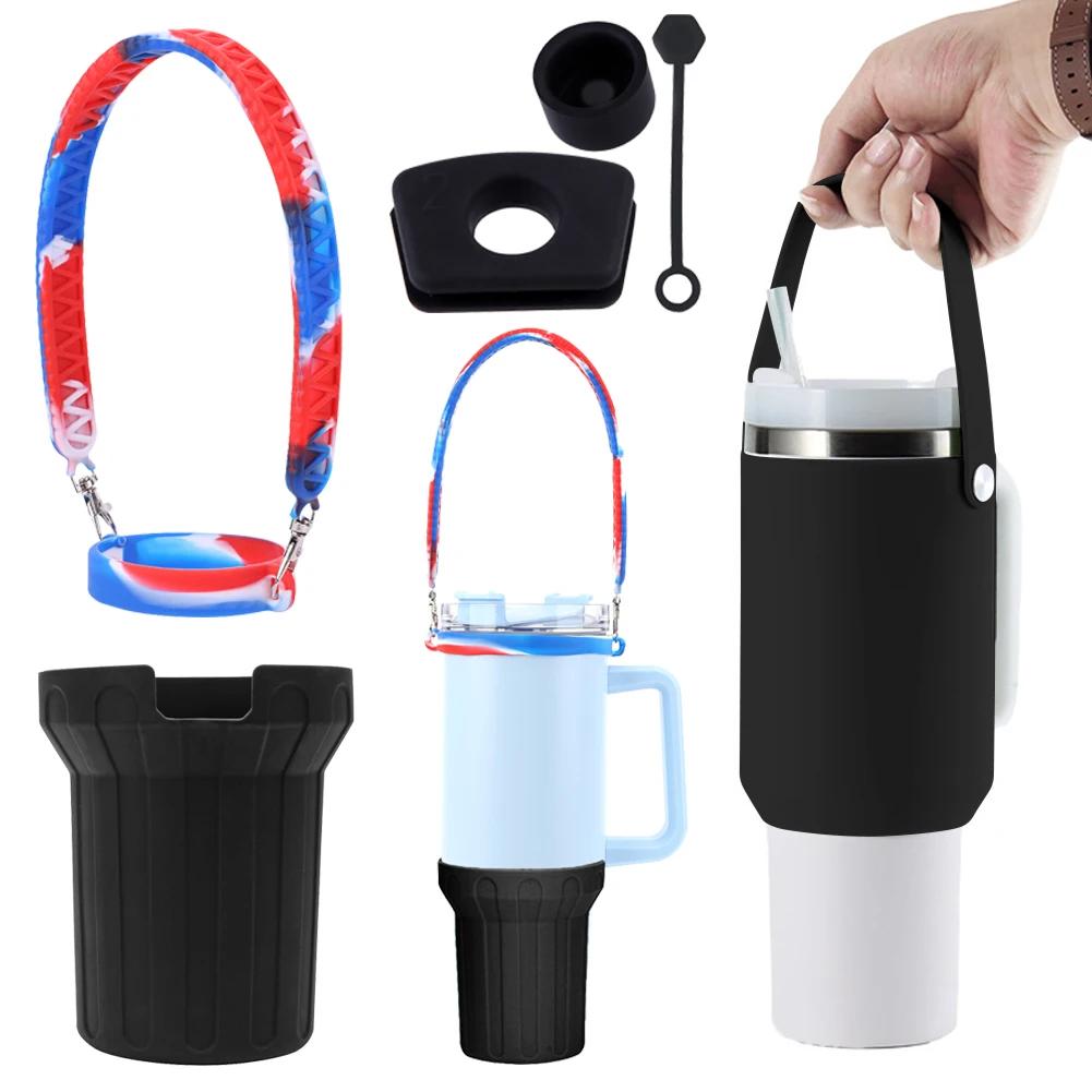 Silicone Cover for Stanley Cup Accessories 30/40oz Tumbler Water Bottle Protective Bottle Boot Sleeve & Straw Cover Cap
