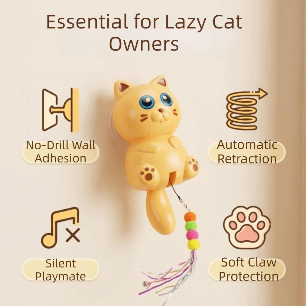 Retractable Automatic Lifting Cat Toy Elastic Rope Kitten Teasing Toy Electric Cat Toy Indoor Cat