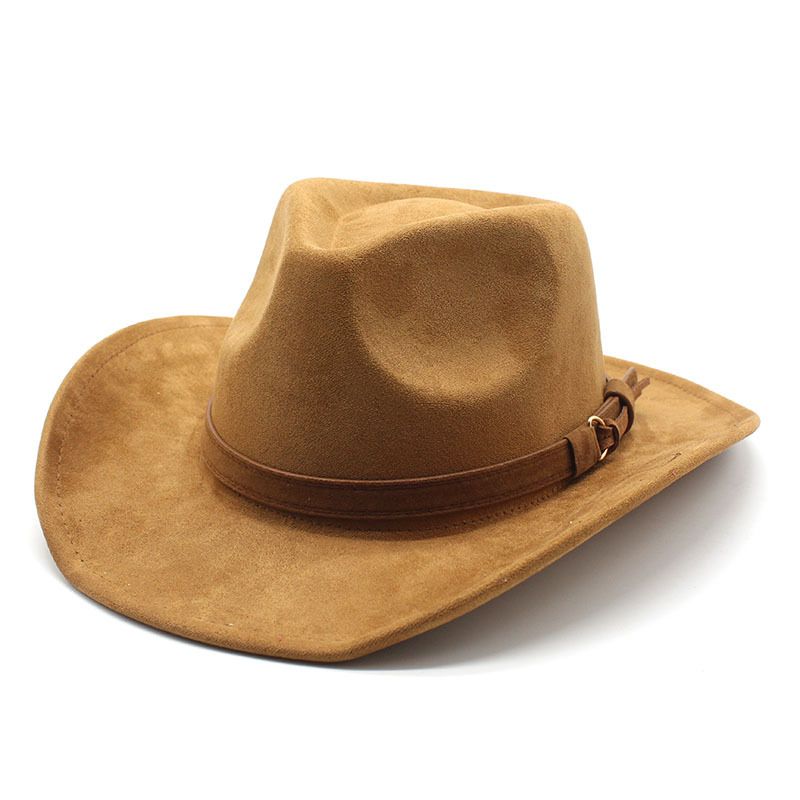 New European and American Woolen Hat, Suede Men's and Women's Couple Hat, Woolen Western Cowboy Top Hat