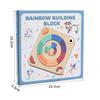 3D DIY Jigsaw Puzzle Rainbow Blocks - Kids Creative Brain Teaser Educational Wood Toy Baby Fun Variety Matching Educational Play