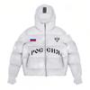 Winter Hooded Face Mask Puffer Jacket Unisex Streetwear Ins Style Warm Cotton Coat