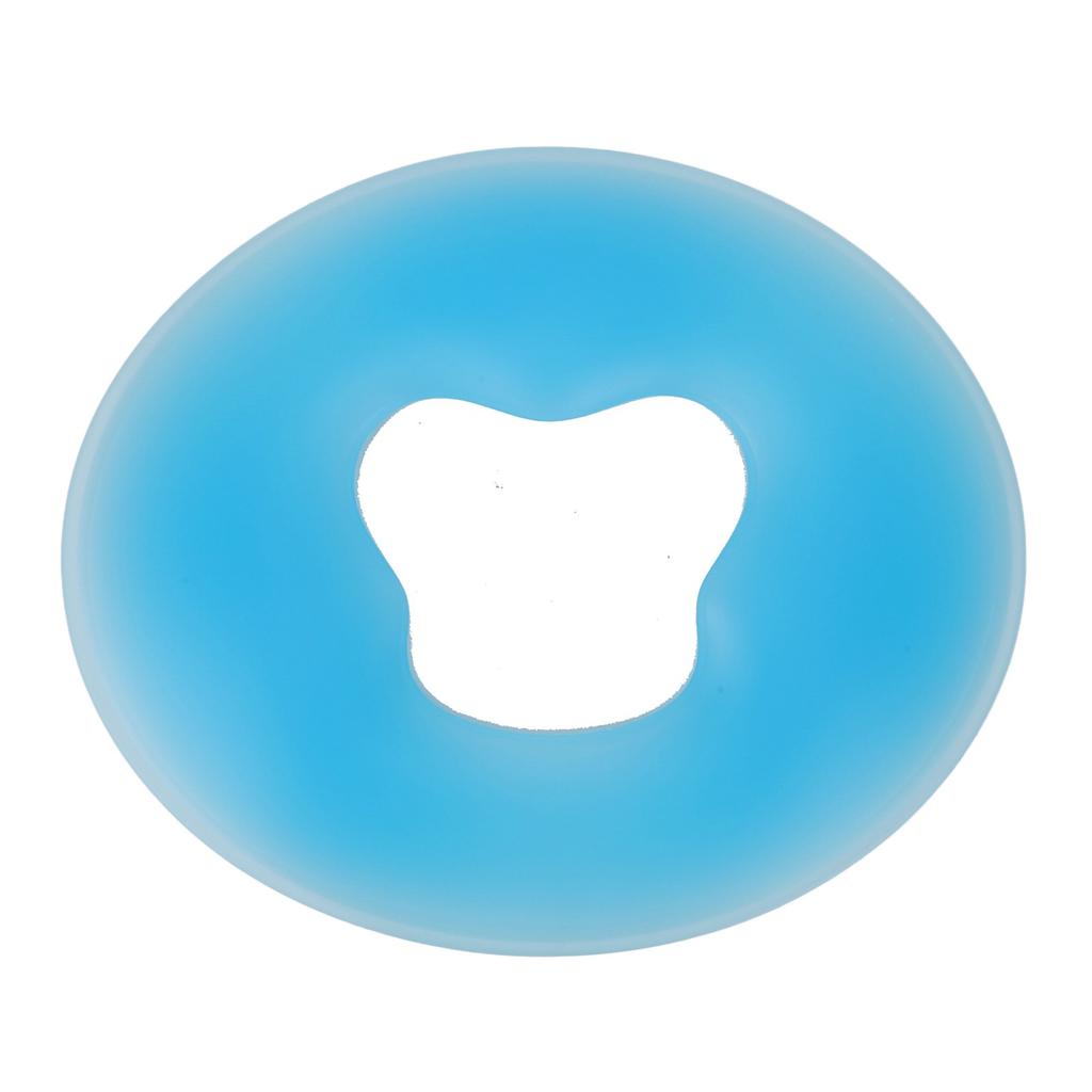 Silicone Spa Face Pillow Soft Round Massage Face Relaxing Cushion Pad for Beauty Salon Blue