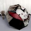 1pc Vampire Cat Gothic Kitty Automatic Open/close Umbrella, 8-Rib sturdy structure, Portable Travel Umbrella, Parties, Everyday Use, 44