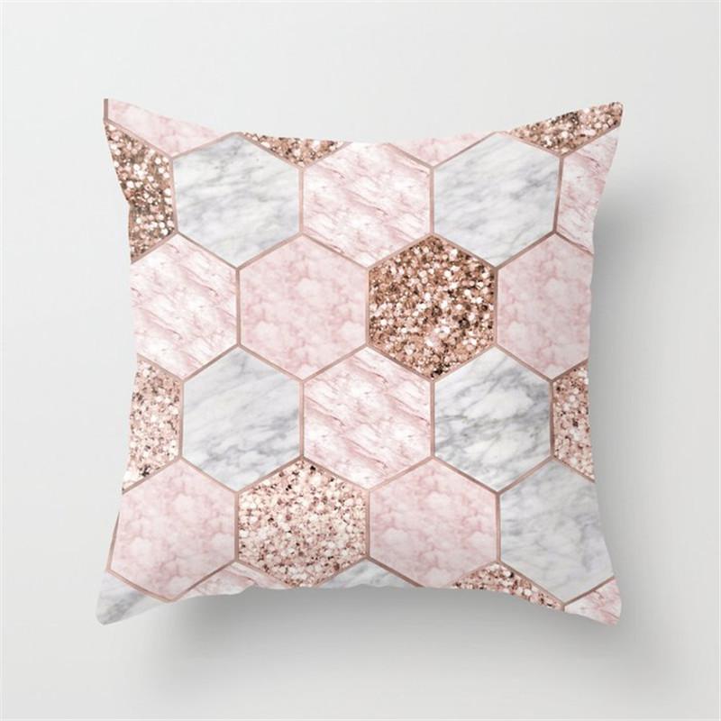 Nordic Pink Yellow Blue Geometric Cushion Pillow Case Home Living Room Sofa Bedroom Decoration Throw Pillow Case