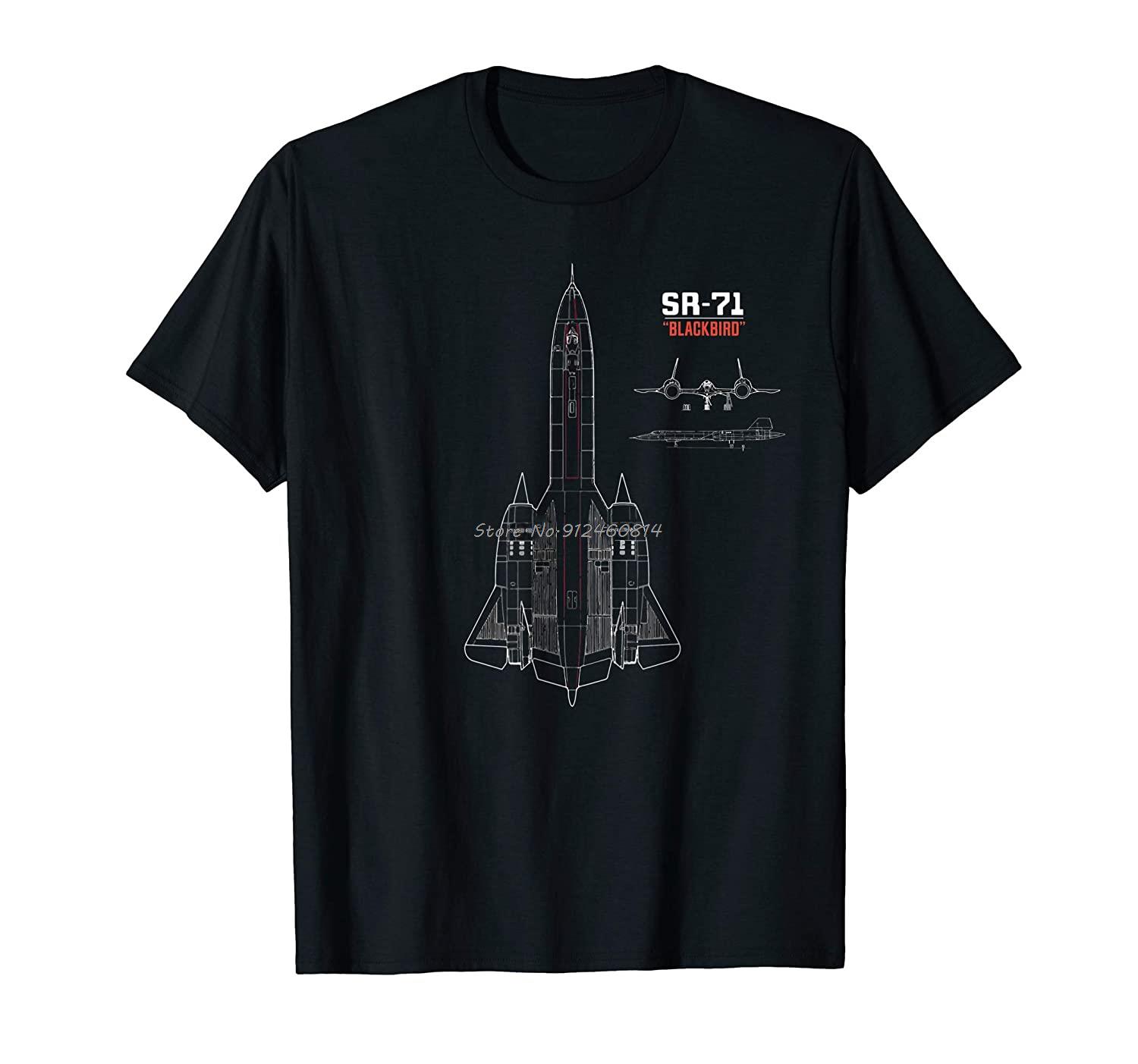 

SR-71 Blackbird Cold War Air Force shirt Men Cotton O-neck Tshirt Hip Hop Tees Streetwear Harajuku S