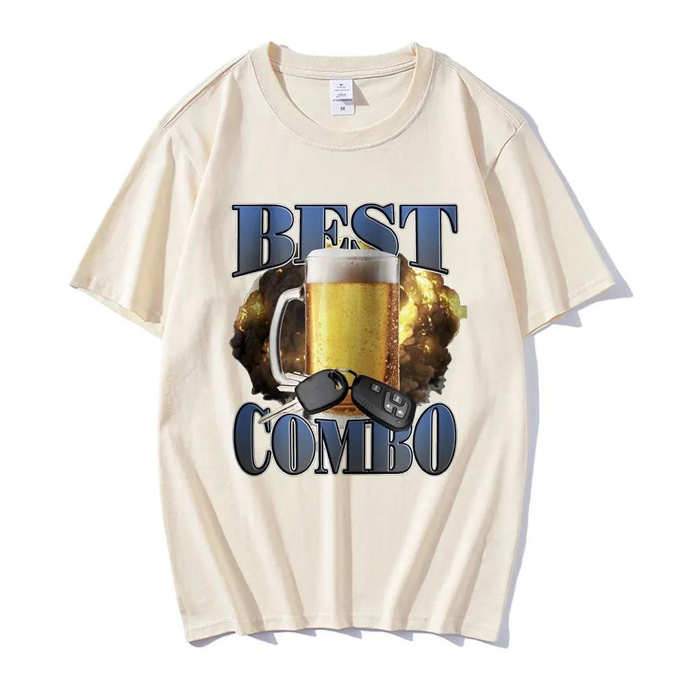Best Combo Print T Shirt Funny Drunk Driving Short Sleeve T-shirts Women Casual T Shirts Streetwear