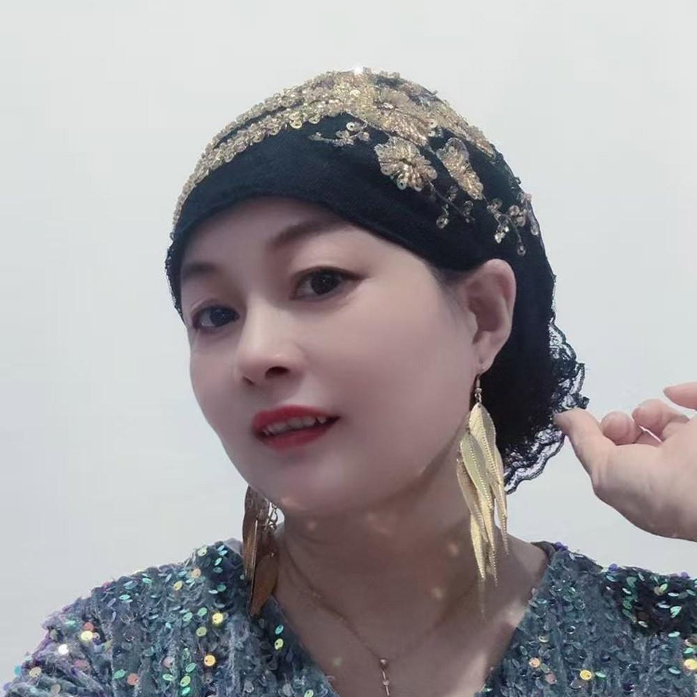 Light Luxury Sequined Peacock Feather Headband With Vintage Mesh Lace For Women