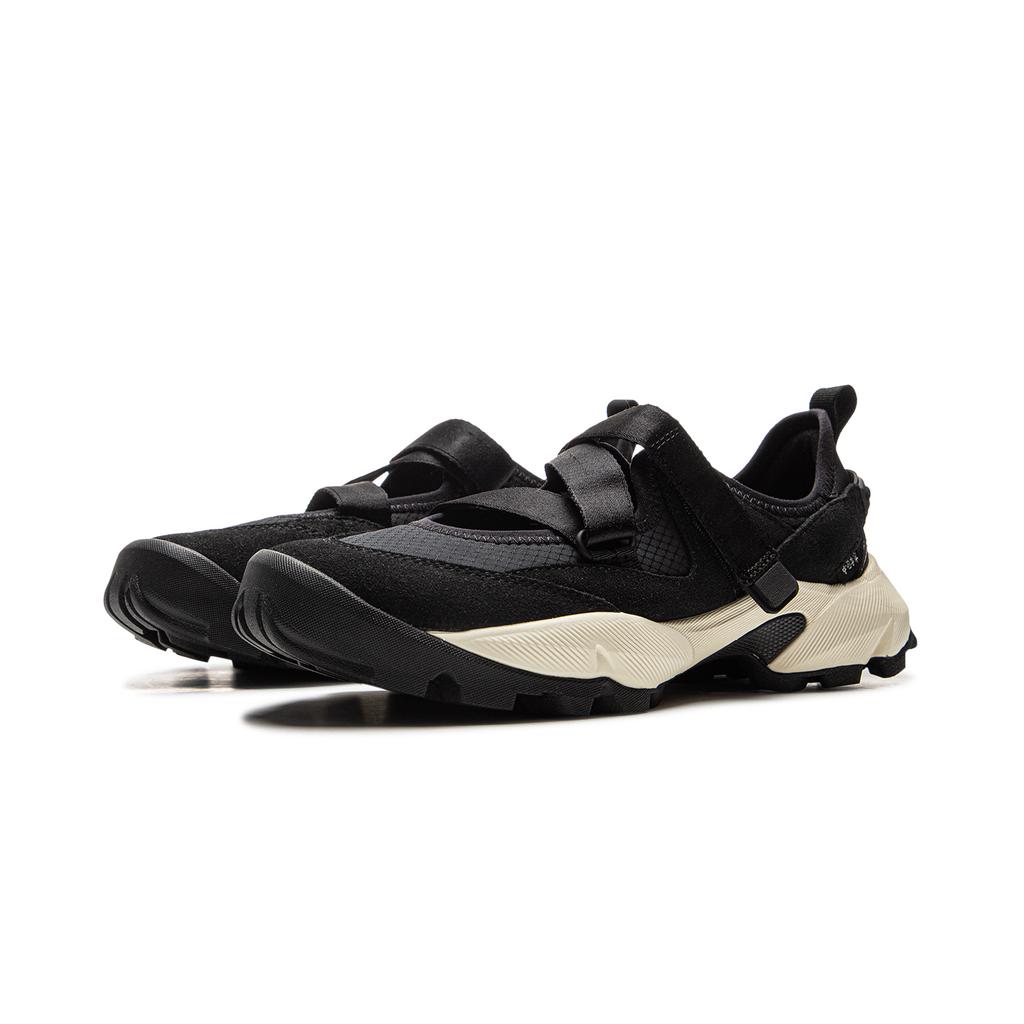 Li Ning Mulan Mary Jane Trendy Comfortable Shock Absorption Rebound Low Top Casual Shoes Women Casual Shoes Black AZGV008-4
