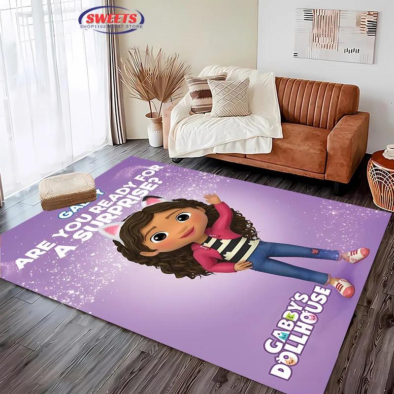 Covor Disney Gabbys Dollhouse, Covor pentru Living Dormitor, Covoraș Decorativ pentru Canapă Bucătărie, Covoraș de Ușă pentru Copii Antiderapant de Podea Durabil, Cadou