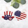 Wooden crafts, American Independence Day pendants, USA pentagram ornaments, themed party decorations, pendants