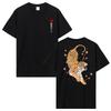 Tiger T Shirt Japanese Tokyo Back Print Men's Clothing Gang Gifts Tops Cotton Tees T Shirts For Men Streetwear
