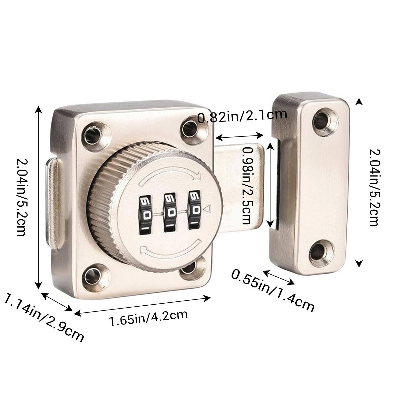 

No-Punch Combination Door Cabinet Locks No Keys Needed Children Safety Enhanced Security for Home Interior Doors Entry Gate