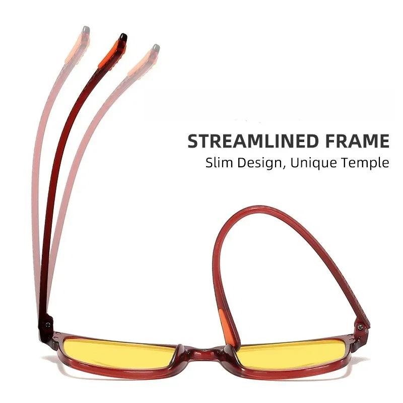 New Fashion Square Women Reading Glasses Ultra Light HD Anti Blue Light Presbyopia Glasses High Quality Neutral