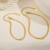 Waterproof Layered Anklet Bracelet for Women, Adjustable Gold Plated with Zirconia Stainless Steel Link Foot Chain Jewelry