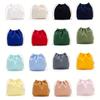 Mehrfarbige leere Geschenktasche mit Kordelzug, Canvas-Aufbewahrungstasche für Kosmetika und Münzen, Kordelzugbeutel