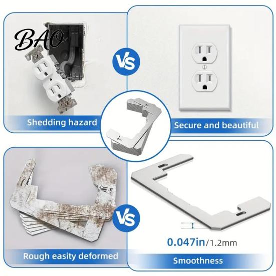Wall Plate Spacers 5/10/15/20/30Pcs for Electrical Outlets, Galvanized Metal Device Leveling Plates Flush Fit Loose or Recessed Outlet Repair,