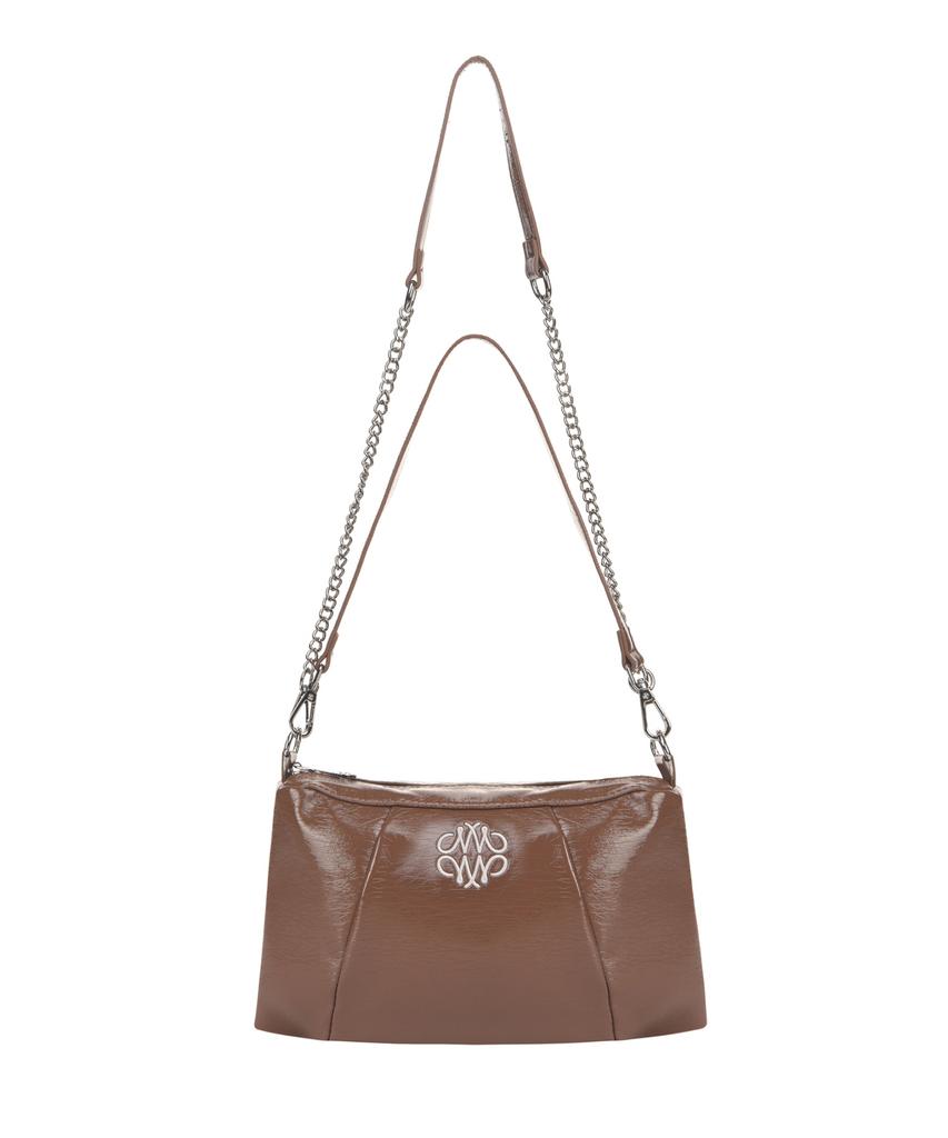 NickNicole Nicole Square Shoulder Mini Chain BagBrown