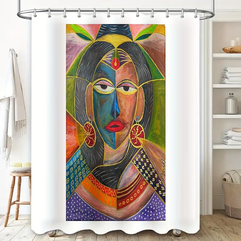 Badezimmer Duschvorhang Vintage Blumenmuster Wasserdichtes Gewebe Dekor Modernes Bauernhaus Rustikal Heimtextil Waschbar