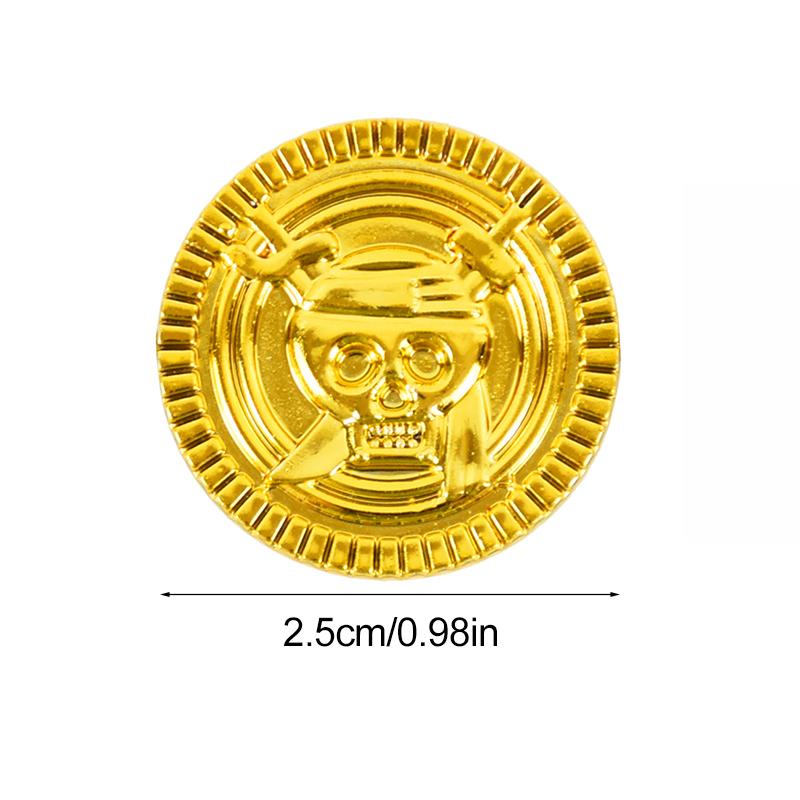 50/200 Stück Plastik Piraten Goldmünzen Kinder Geburtstagsparty Dekoration Gastgeschenke Falsche Münze Schatz Geschenk Halloween Cosplay Requisiten Zubehör