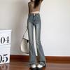 High Waist Casual Flare Jeans, Bell Bottom Slim Fit Slant Pockets Denim Pants, Women's Denim Jeans & Clothing